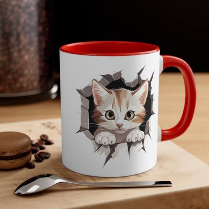 Peeking Cat Mug 2, 11oz - Carbone's Marketplace