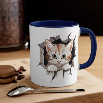 Peeking Cat Mug 2, 11oz - Carbone's Marketplace