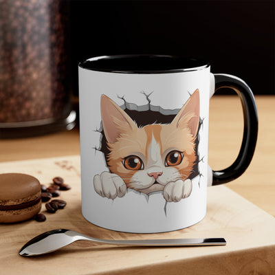 Peeking Cat Mug 3, 11oz - Carbone's Marketplace