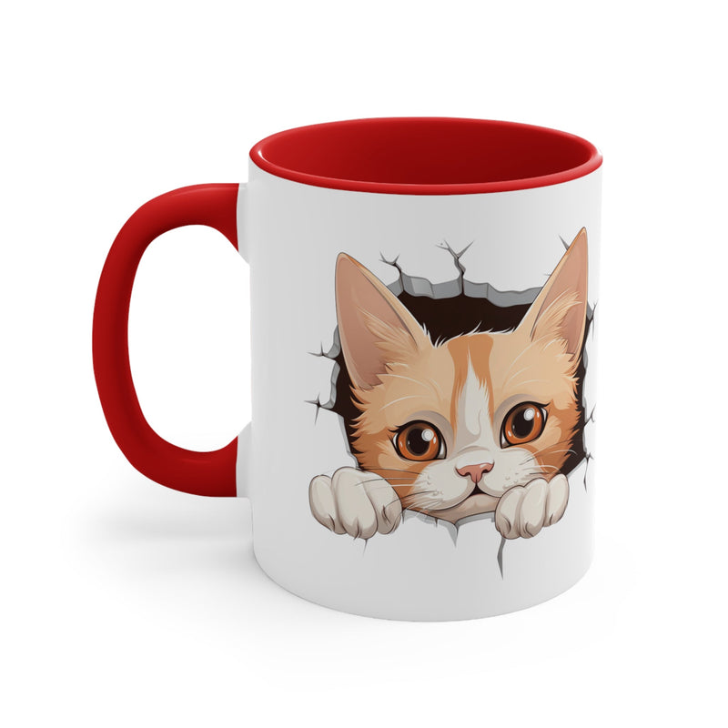 Peeking Cat Mug 3, 11oz - Carbone&