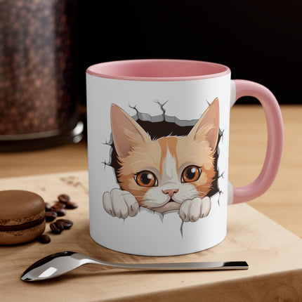 Peeking Cat Mug 3, 11oz - Carbone's Marketplace