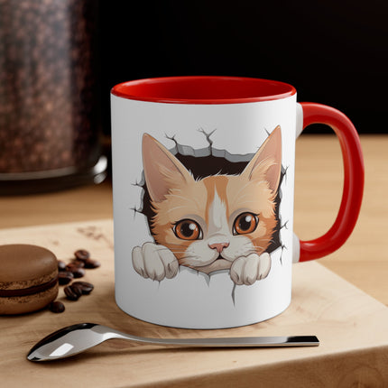 Peeking Cat Mug 3, 11oz - Carbone's Marketplace