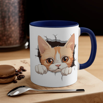 Peeking Cat Mug 3, 11oz - Carbone's Marketplace