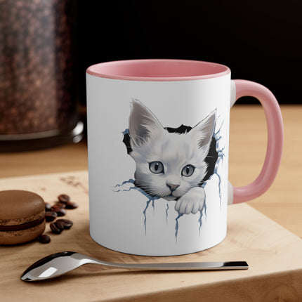 Peeking Cat Mug 4, 11oz - Carbone's Marketplace