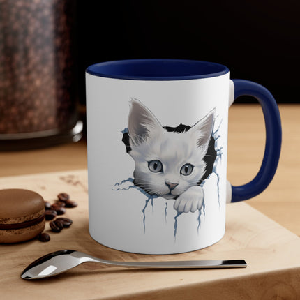 Peeking Cat Mug 4, 11oz - Carbone's Marketplace