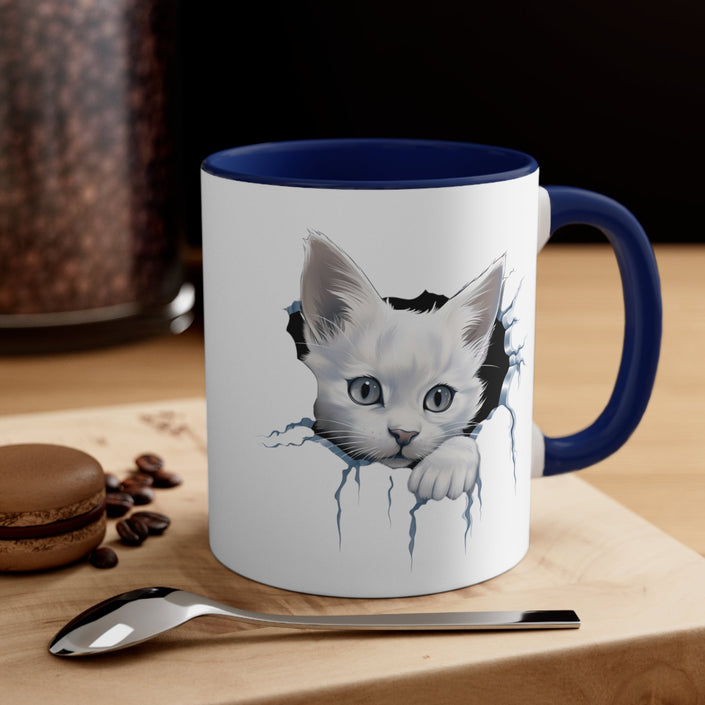 Peeking Cat Mug 4, 11oz - Carbone's Marketplace