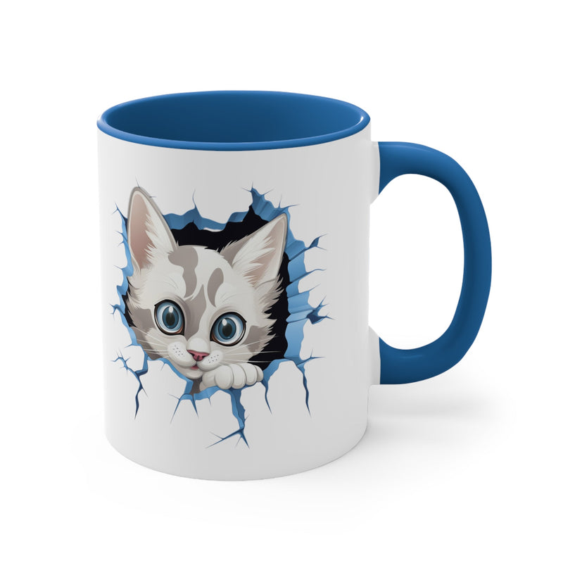 Peeking Cat Mug 5, 11oz - Carbone&