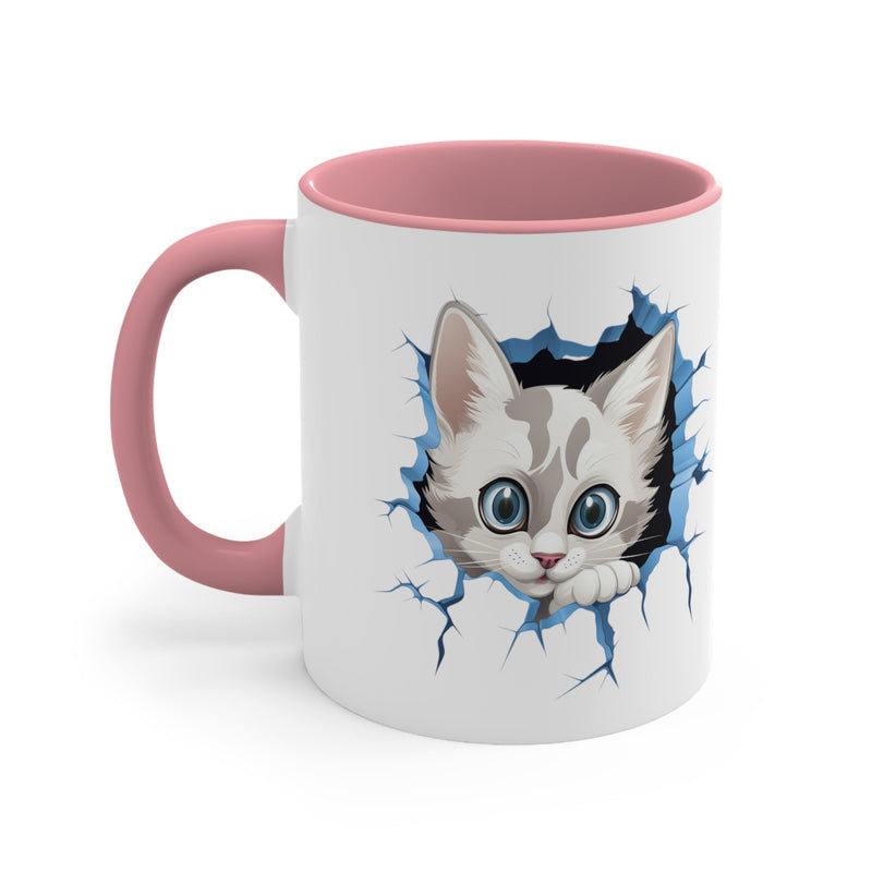 Peeking Cat Mug 5, 11oz - Carbone&