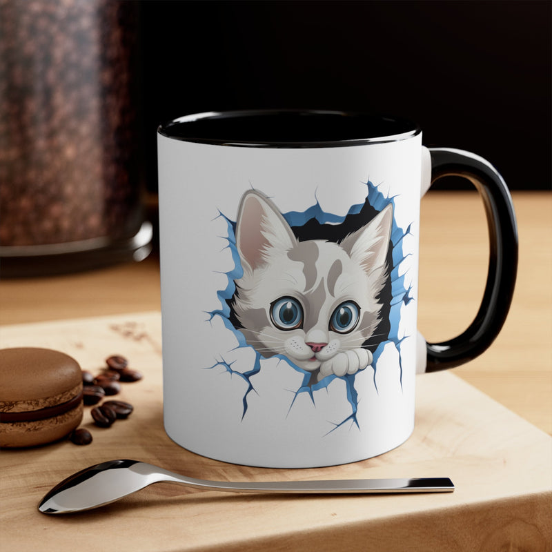 Peeking Cat Mug 5, 11oz - Carbone&