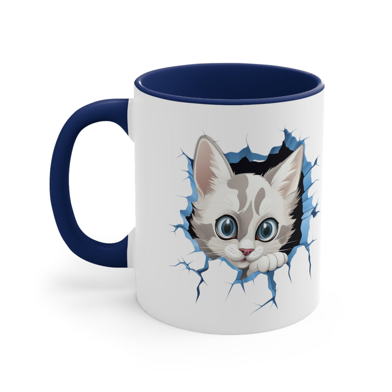 Peeking Cat Mug 5, 11oz - Carbone&