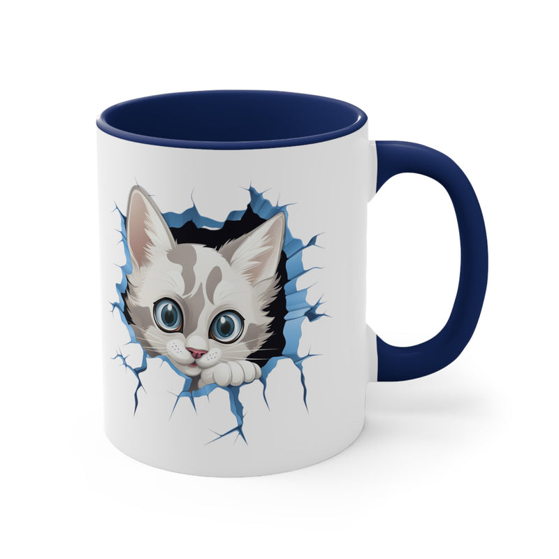 Peeking Cat Mug 5, 11oz - Carbone&