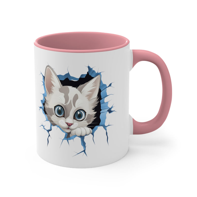 Peeking Cat Mug 5, 11oz - Carbone&