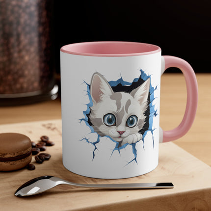 Peeking Cat Mug 5, 11oz - Carbone's Marketplace