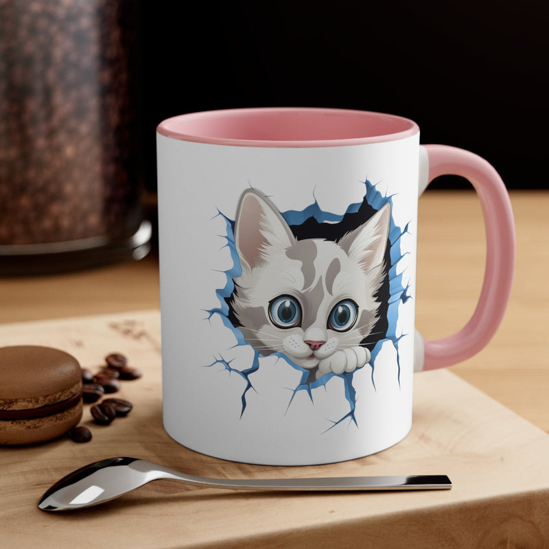 Peeking Cat Mug 5, 11oz - Carbone&