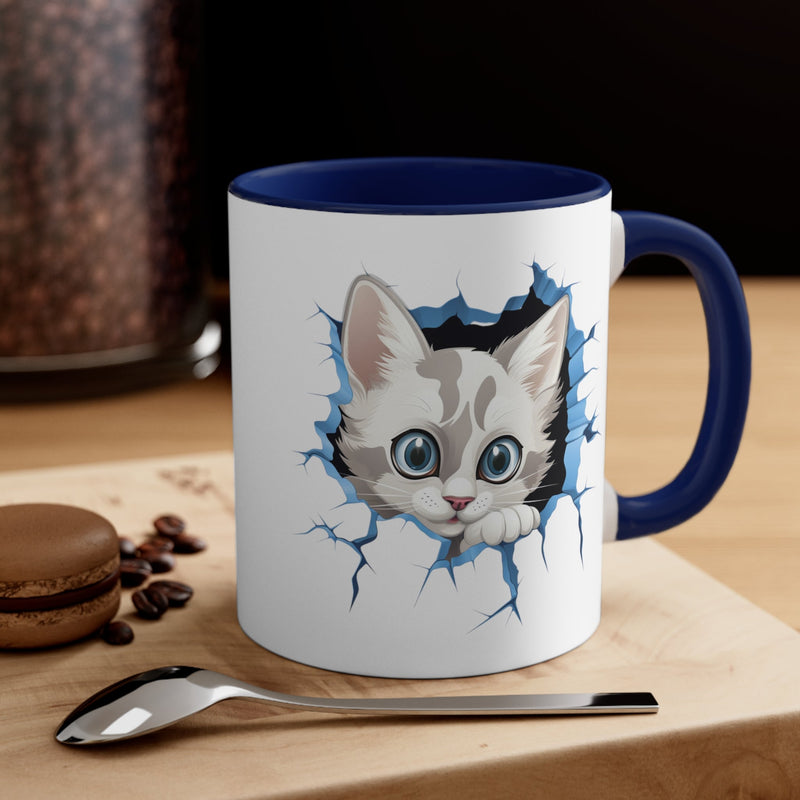 Peeking Cat Mug 5, 11oz - Carbone&