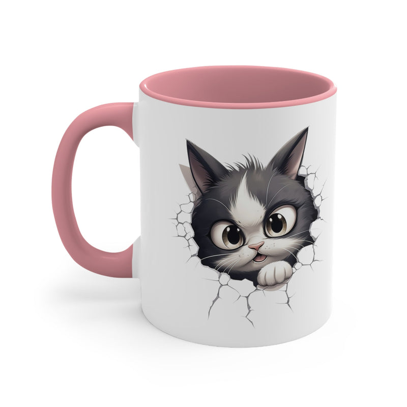 Peeking Cat Mug 6, 11oz - Carbone&