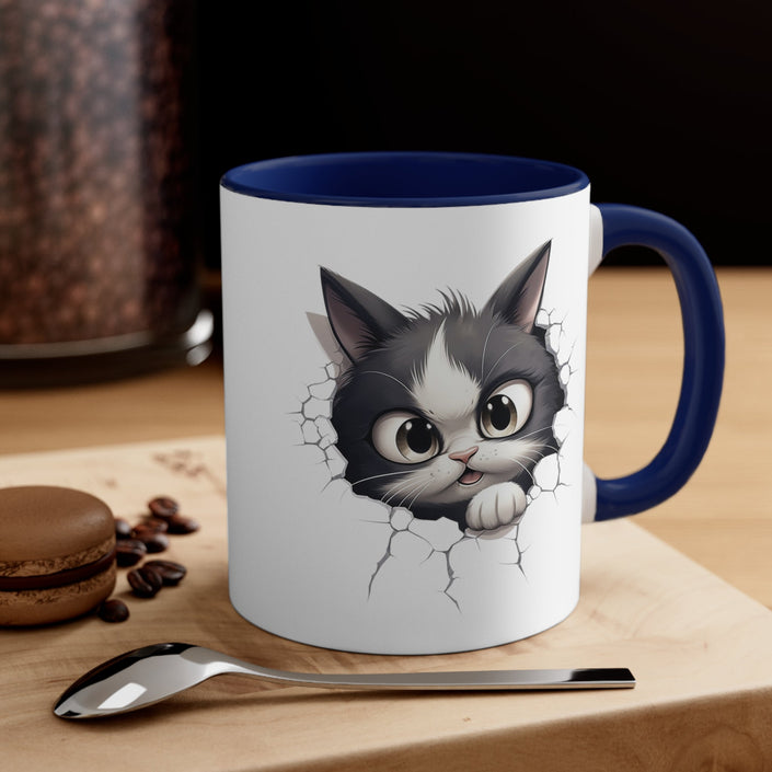 Peeking Cat Mug 6, 11oz - Carbone's Marketplace