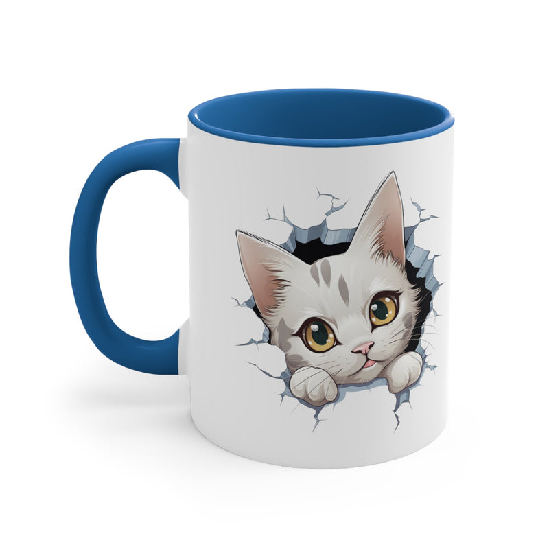 Peeking Cat Mug 9, 11oz - Carbone&