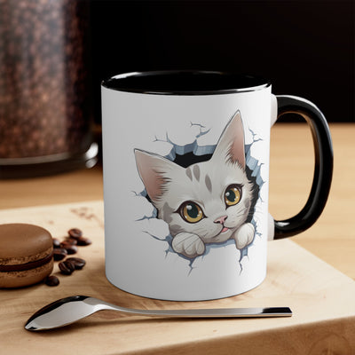Peeking Cat Mug 9, 11oz - Carbone's Marketplace