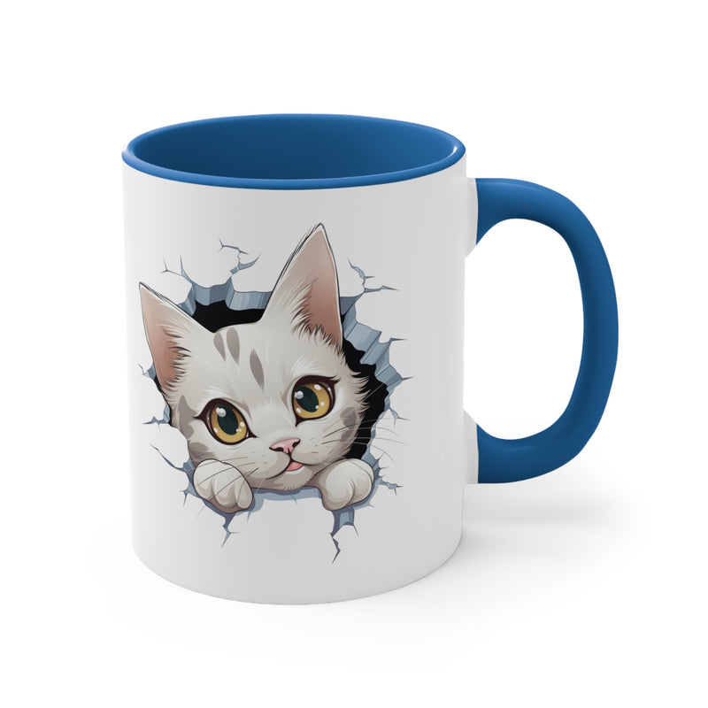 Peeking Cat Mug 9, 11oz - Carbone&