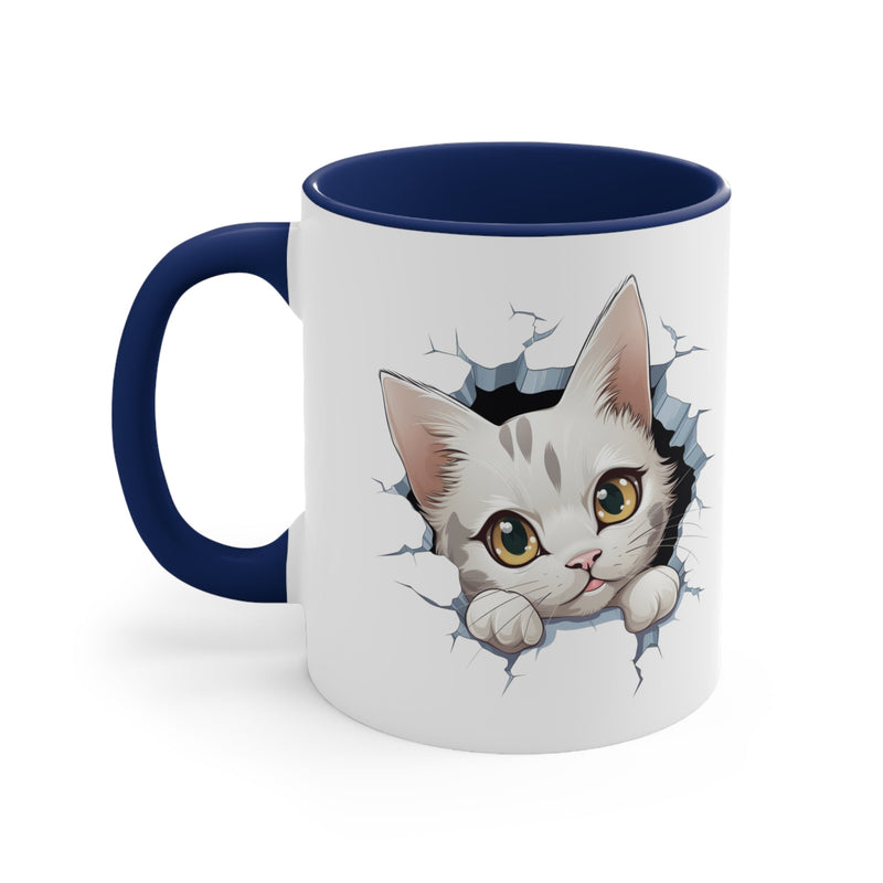 Peeking Cat Mug 9, 11oz - Carbone&