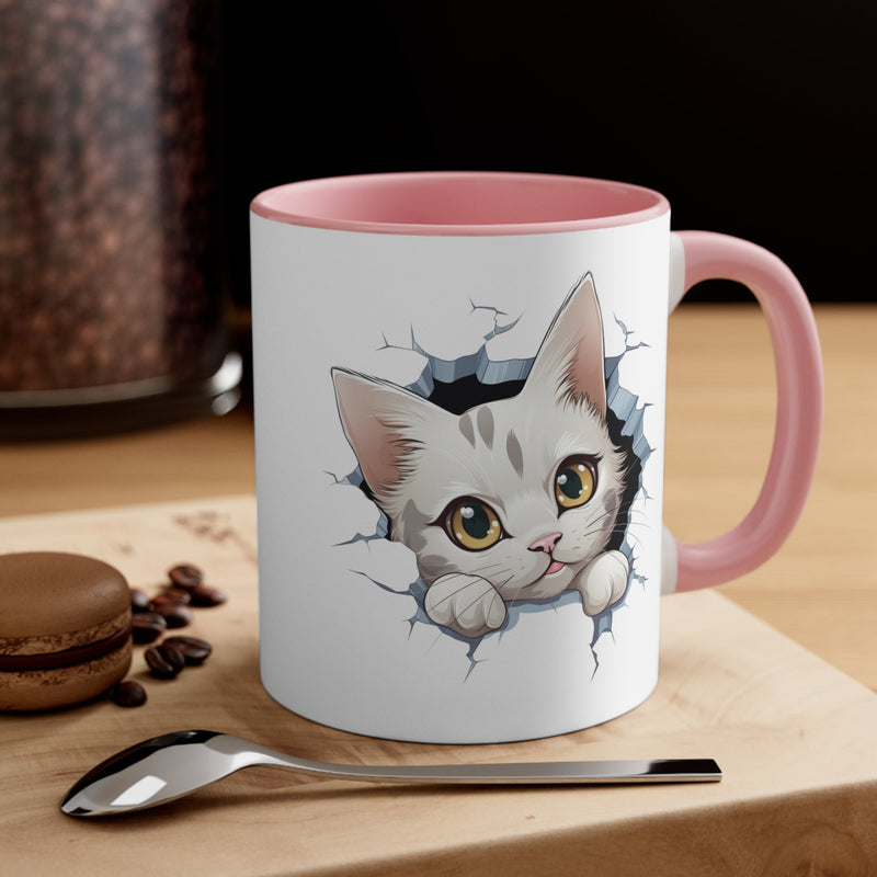 Peeking Cat Mug 9, 11oz - Carbone&