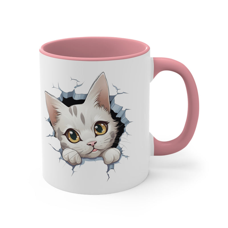 Peeking Cat Mug 9, 11oz - Carbone&