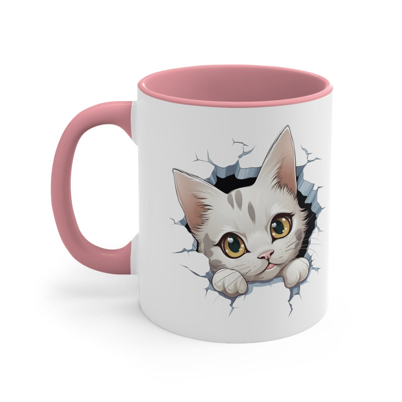 Peeking Cat Mug 9, 11oz - Carbone&