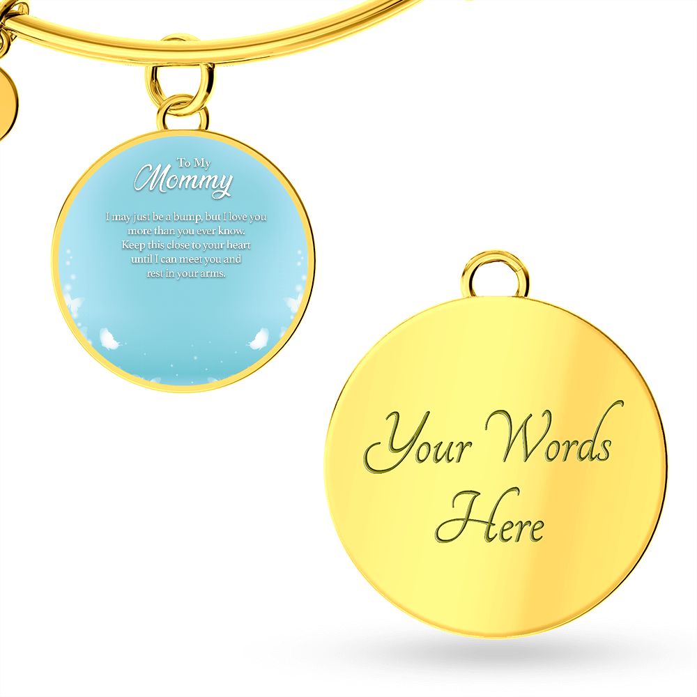Personalized Bangle Bracelet Mom To Be - Carbone's Marketplace