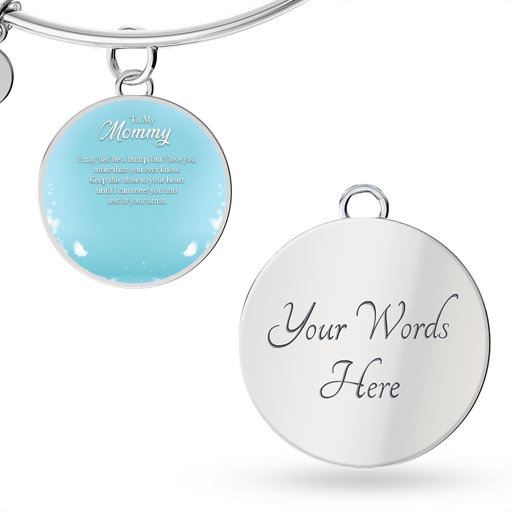 Personalized Bangle Bracelet Mom To Be - Carbone's Marketplace