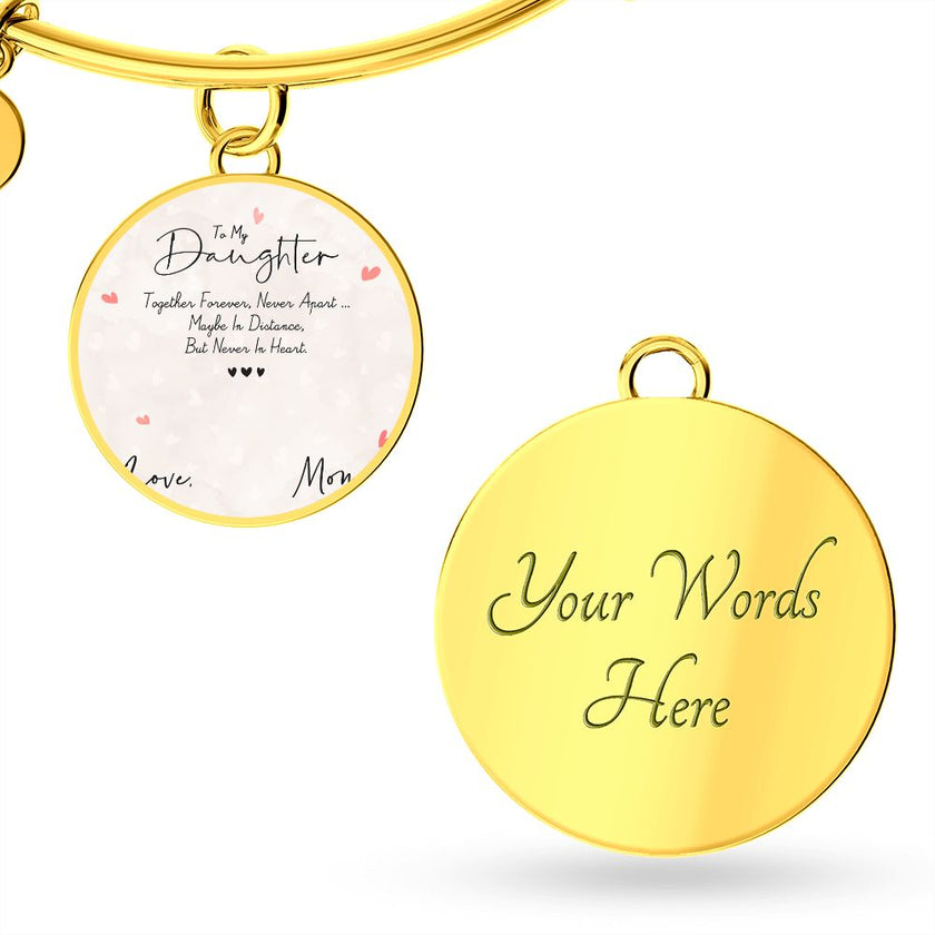 Personalized Circle Bangle Bracelet - Carbone's Marketplace