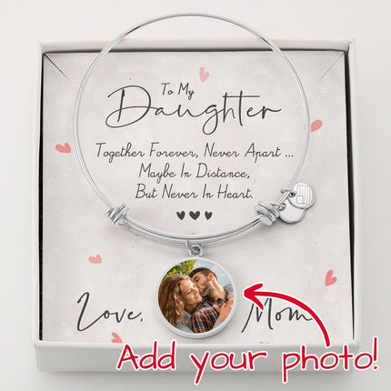 Personalized Circle Bangle Bracelet - Carbone's Marketplace