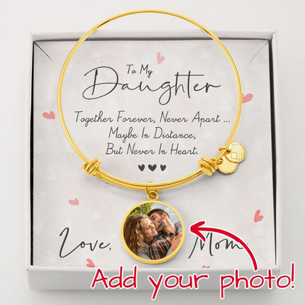 Personalized Circle Bangle Bracelet - Carbone's Marketplace