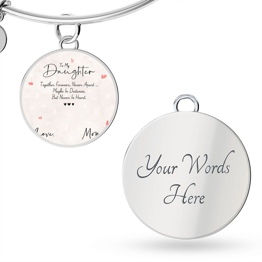 Personalized Circle Bangle Bracelet - Carbone's Marketplace