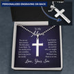 Personalized Cross Necklace Military Style Ball Chain- For Mom - Carbone's Marketplace