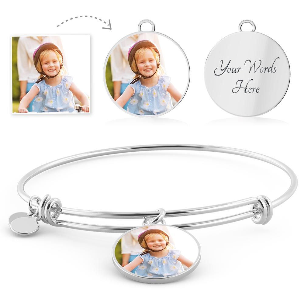 Personalized Daughter Bangle Bracelet - Carbone's Marketplace