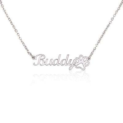 Personalized Paw Print Name Necklace - Carbone's Marketplace