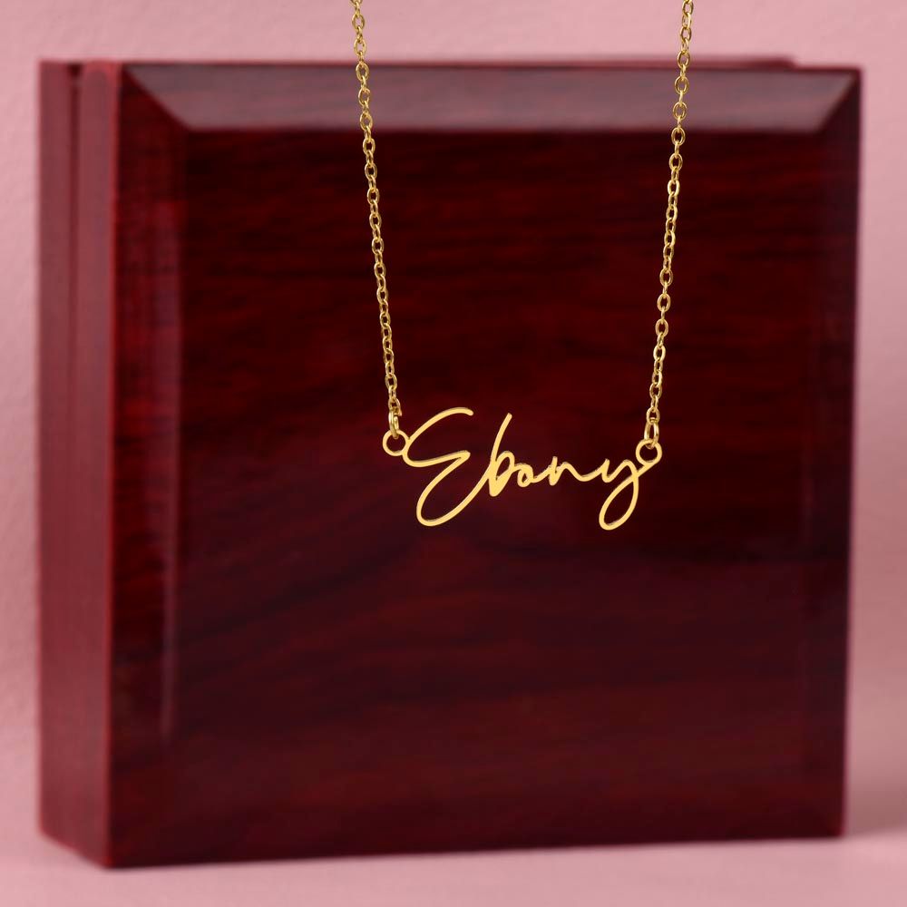 Personalized Signature Necklace to Granddaughter - Carbone's Marketplace