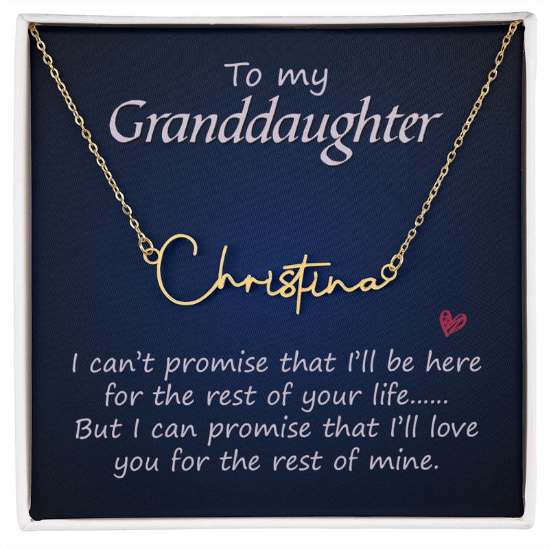 Personalized Signature Necklace to Granddaughter - Carbone&