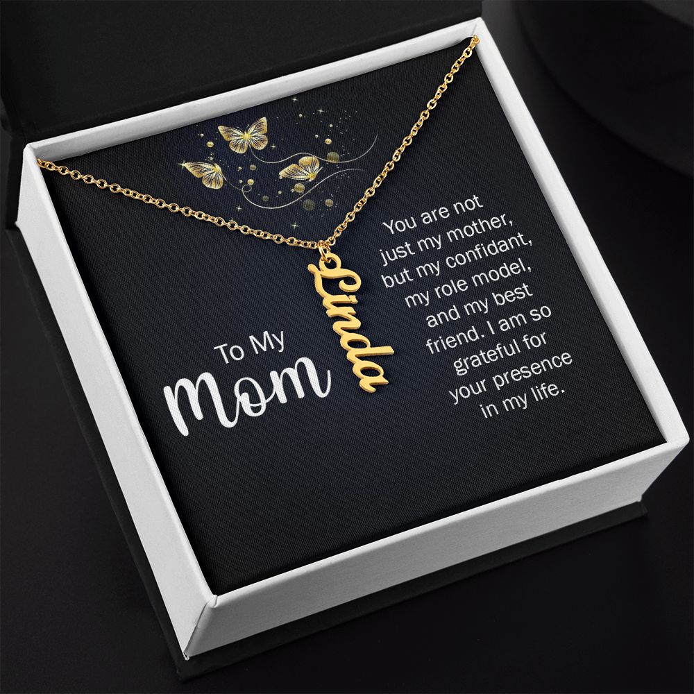 Personalized Vertical Name Necklace for Mom - Carbone's Marketplace