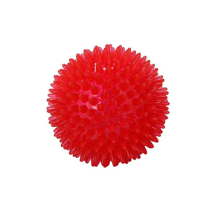 Pet Dog Toys Cat Puppy Sounding Toy Polka Squeaky Tooth Cleaning Ball TPR Training Pet Teeth Chewing Toy Thorn Balls Accessories - Carbone's Marketplace