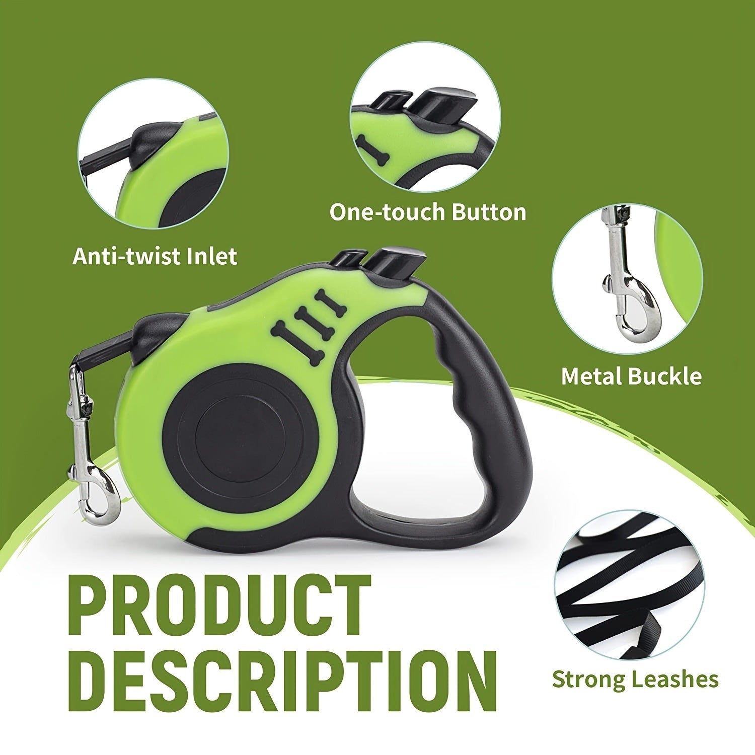 Pet Leash For Dog & Cat; Retractable Dog Leash Automatic Telescopic Tractor Dog Rope For Outdoors; dog leash - Carbone's Marketplace