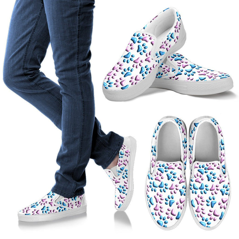 PINK AND BLUE SLIP ONS - Carbone&