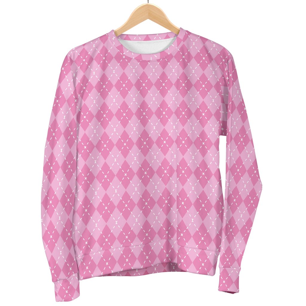 Pink Argyle Men's Sweater - Carbone's Marketplace