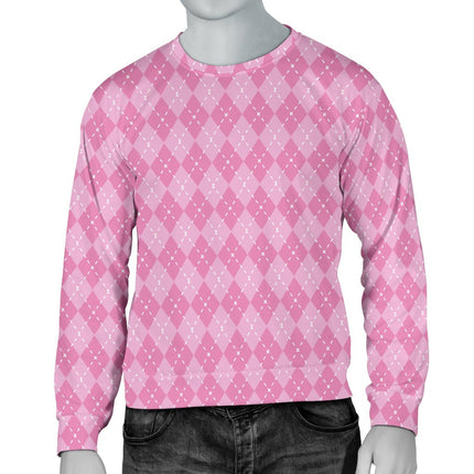 Pink Argyle Men's Sweater - Carbone's Marketplace