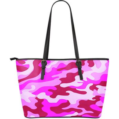 Pink Camouflage Leather Large Handbag - Carbone's Marketplace