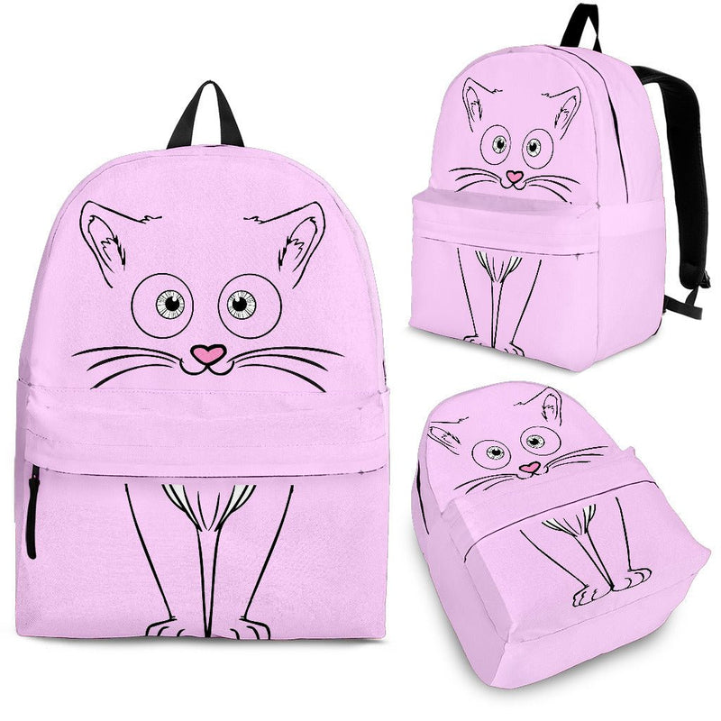 Pink Cute Cat Backpack - Carbone&