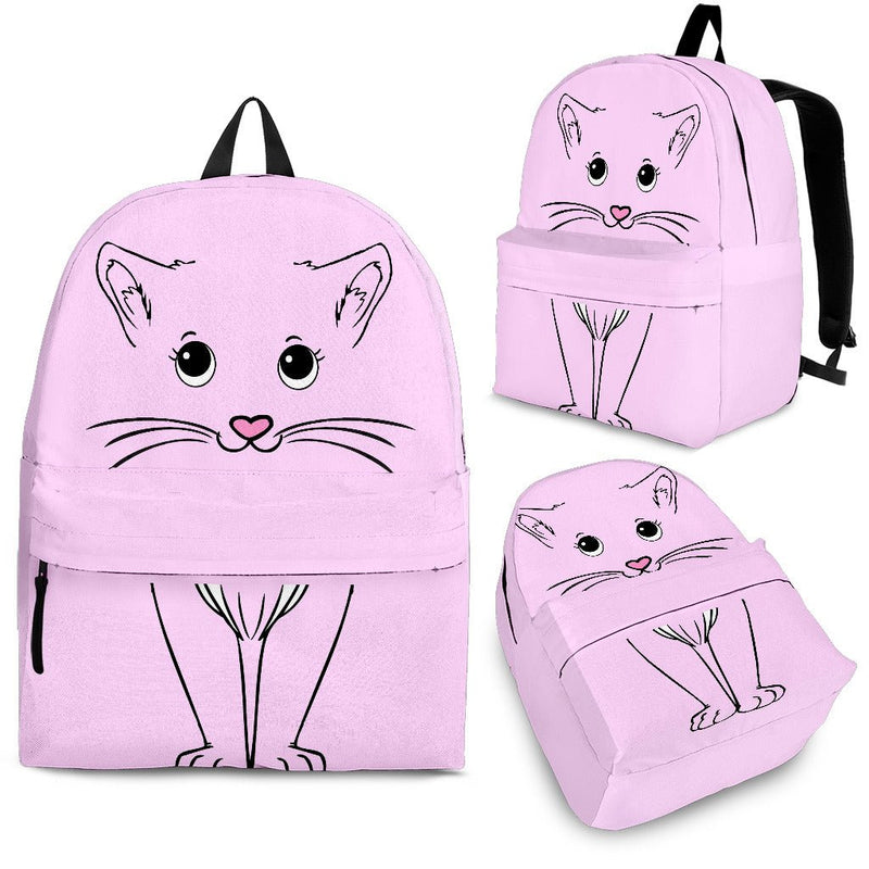 Pink Cute Cat Backpack - Carbone&