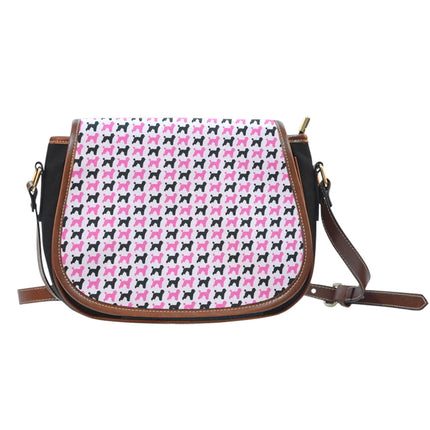 Pink Poodle Dog Canvas Saddle Bag - Carbone's Marketplace