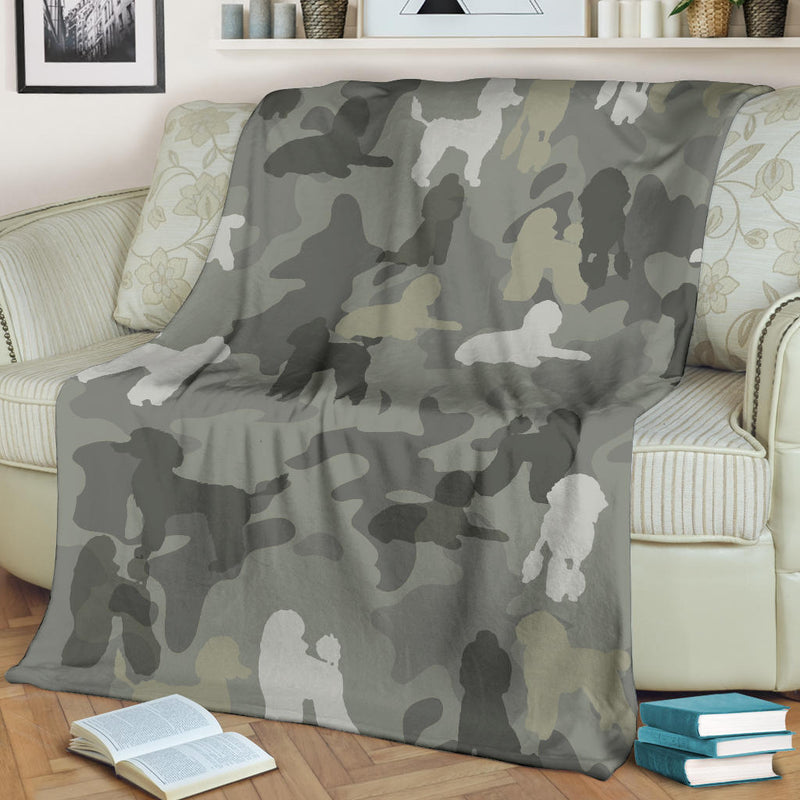 Poodle Camo Blanket - Carbone&